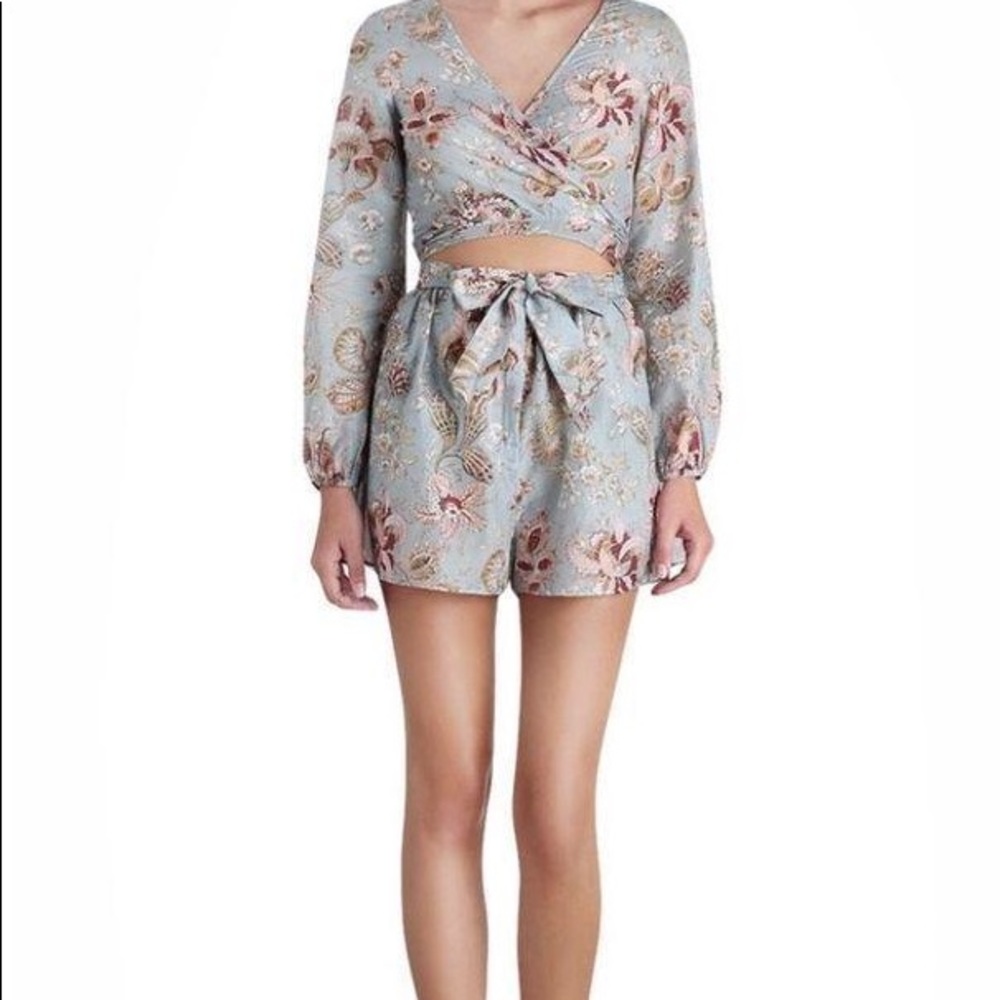 Zimmermann blue floral romper